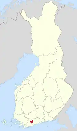 Location of Vihti in Finland