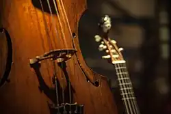 Viol, 1694, by Joachim Tileke&nbsp;; viol (pardessus viola), 1745, by Pierre Larcher