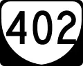 State Route 402 marker