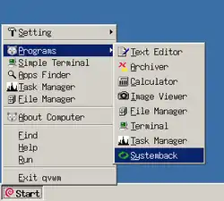 Applications menu type 3