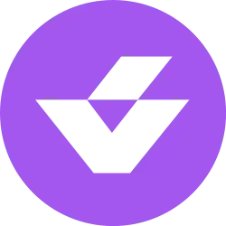 Logo of Virtual Dining concepts, a V with an acute accent on a purple background