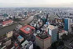 Panorama view of Nguyễn Thái Bình ward area from Bitexco Financial Tower observatory