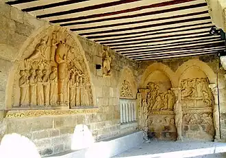 Bas-reliefs on the interior church walls