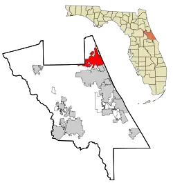 Location in Volusia County and the state of Florida