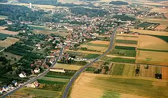 An aerial view of Villiers-sur-Loir
