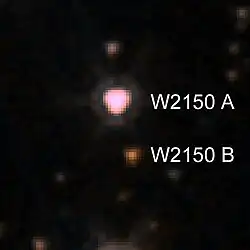 Image of the system taken with the Spitzer Space Telescope