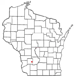 Location of Ithaca, Wisconsin