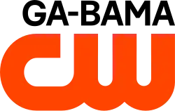The CW logo in red-orange with the word "GA-BAMA" in a black sans serif, right justified, above it.