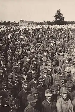 Austrian prisoners of war taken during the Battle of Vittorio Veneto