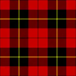 Basic check modified – Wallace red/dress, black on a slightly larger ground of red, laced with yellow and black over-checks.
