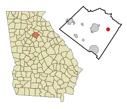 Location in Walton County and the state of Georgia