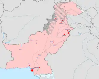 Map of North-West Pakistan insurgency