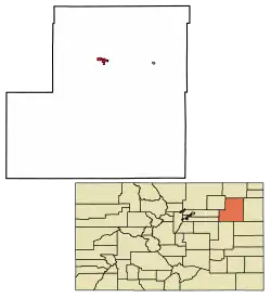 Location within Washington County and Colorado