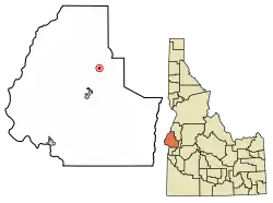 Location of Cambridge in Washington County, Idaho.