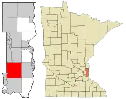 Location of Woodbury, Minnesota