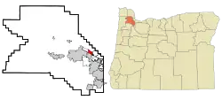 Location of Oak Hills, Oregon