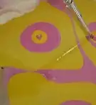 A step in the water marbling method.