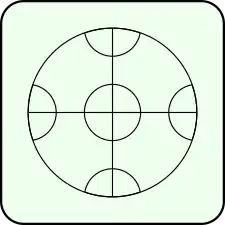 Circular; also used in watermelon chess[2]