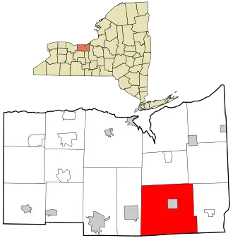 Location in Wayne County and the state of New York.