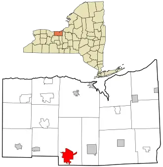 Location in Wayne County and the state of New York.