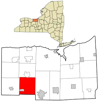 Location in Wayne County and the state of New York.