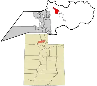 Location in Weber County and the state of Utah
