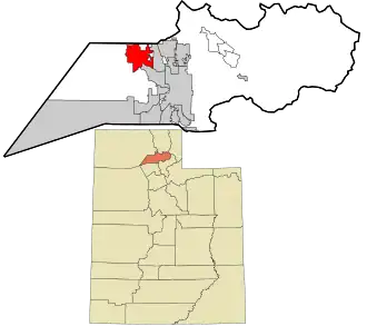 Location in Weber County and the state of Utah