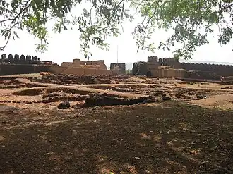 West view of Mirjan Fort from inside the fort