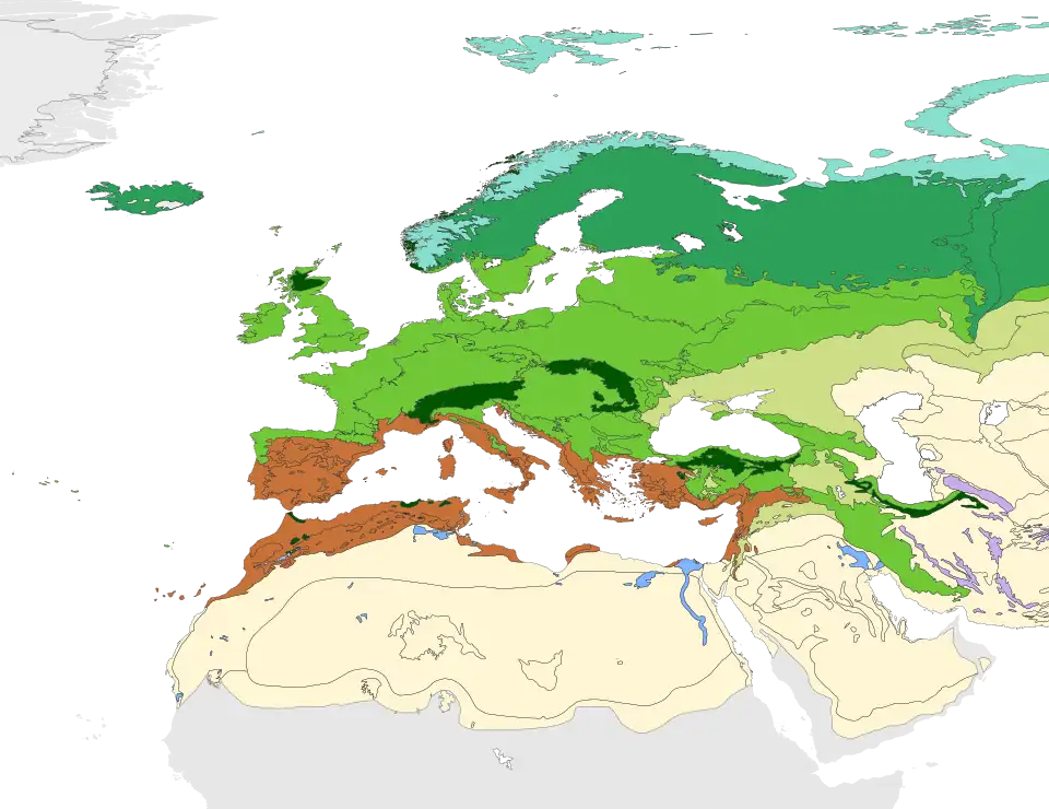 The western Palearctic biomes