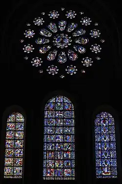 West rose window and lancets, Chartres Cathedral