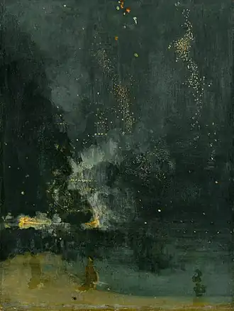 James Abbott McNeill Whistler, Nocturne in Black and Gold – The Falling Rocket,  1872–1877