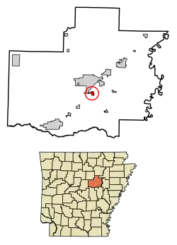 Location of Higginson in White County, Arkansas.
