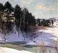 Thawing Brook, oil on canvas, Williard Metcalf, 1911