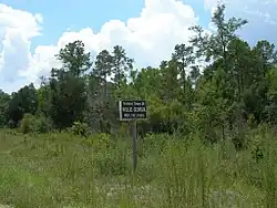 Historical marker at the site