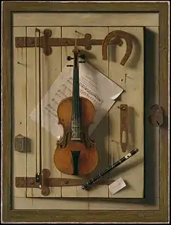 William Harnett (1848–1892), Still life violin and music (1888), Metropolitan Museum of Art, New York City