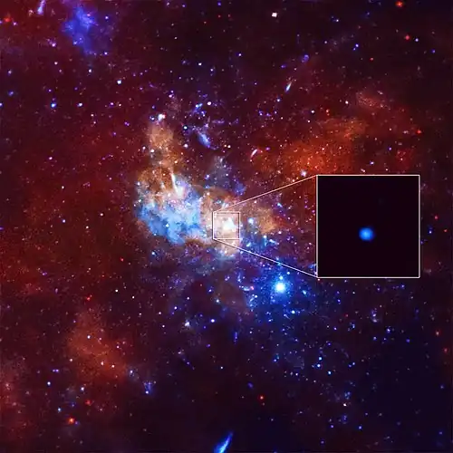 Detection of an unusually bright X-ray flare from Sagittarius A*, a supermassive black hole in the center of the Milky Way galaxy[37]