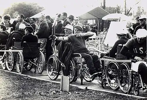 Xx1164 - Roy Fowler at archery Tokyo Games - 3a - Scan