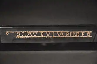Inscribed bone plaque