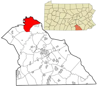 Location in York County and the state of Pennsylvania.