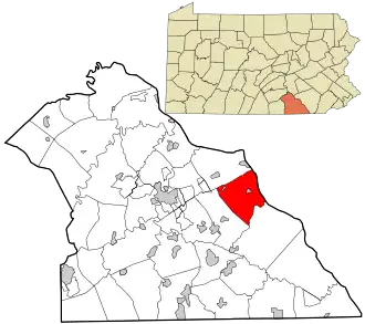 Location in York County and the state of Pennsylvania.