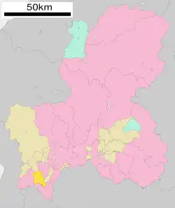 Location of Yōrō in Gifu Prefecture