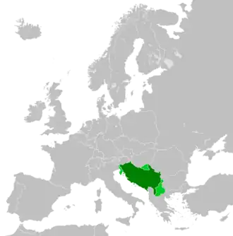 Democratic Federal Yugoslavia in 1945 prior to the Paris Peace Treaties