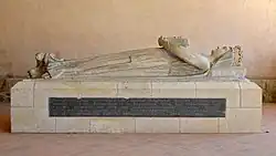 Effigy of Berengaria of Navarre in the chapter house of Épau abbey.