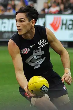 Zac Fisher playing for Carlton in 2018