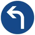 Sign 209-10 Turn left ahead