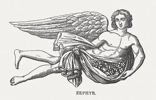 Zephyrus, 1878 engraving.
