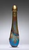 Art Nouveau perfume bottle; circa 1900; glass with gilt metal cover; overall: 13.4 cm (5.3 in); Cleveland Museum of Art (Cleveland, Ohio, USA)