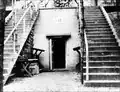 A shelter located under the gun position and stairs for the crew, 1939