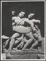 Bas-relief of kendang at Prambanan