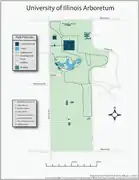 Reference map of the arboretum.